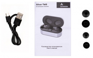 Купить Беспроводные наушники Accesstyle Silver TWS, black 